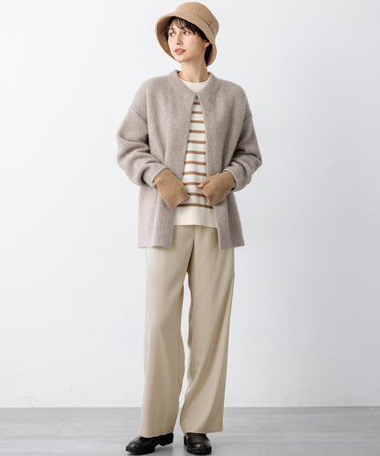 ラクーンブレンドダブルフェイス ニット アウター