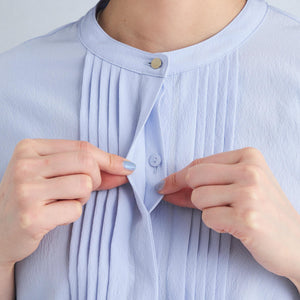 ピンタック 7分袖 ブラウス