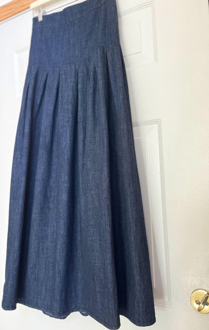タックデニムマキシスカート