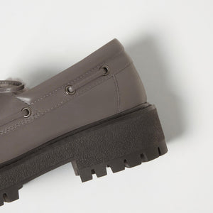 レースアップモカシン フラット45↑