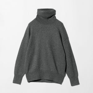 フォックス ウール ラメ タートルネック ニット