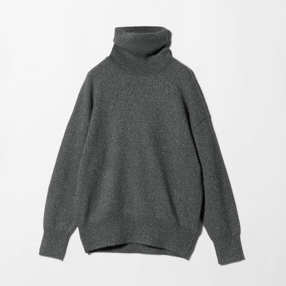 フォックス ウール ラメ タートルネック ニット