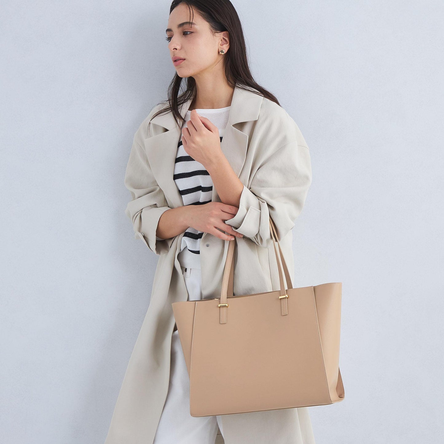 【WEB限定】ワンポイント シンプル トートバッグ（ソフトPCバッグ付） / A4 / 通勤