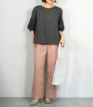 シルケットVネックカットソー