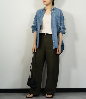 デニムライクシャツ