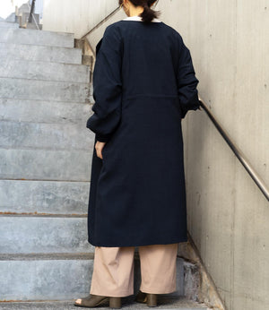 ウエストマークノーカラーコート