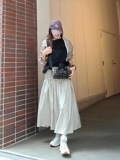 シャーリングフレアスカート