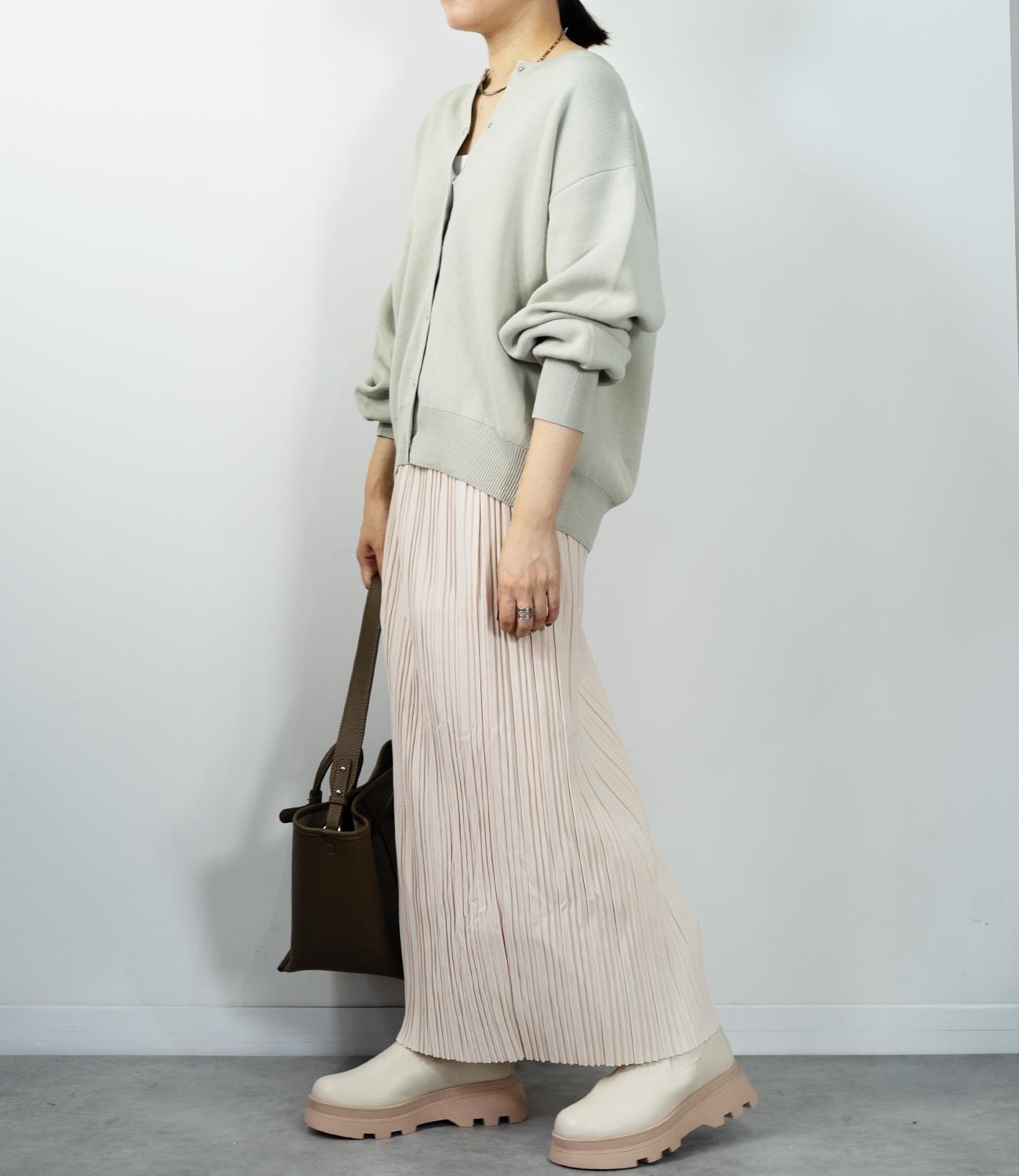 ドットボタンニットカーディガンブルゾン