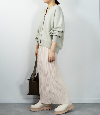 ドットボタンニットカーディガンブルゾン