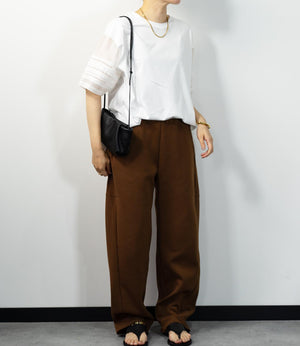 はしごレースシルケットカットソー