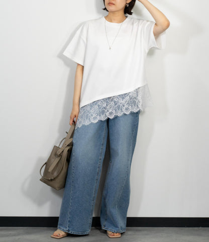 レースドッキングTシャツ