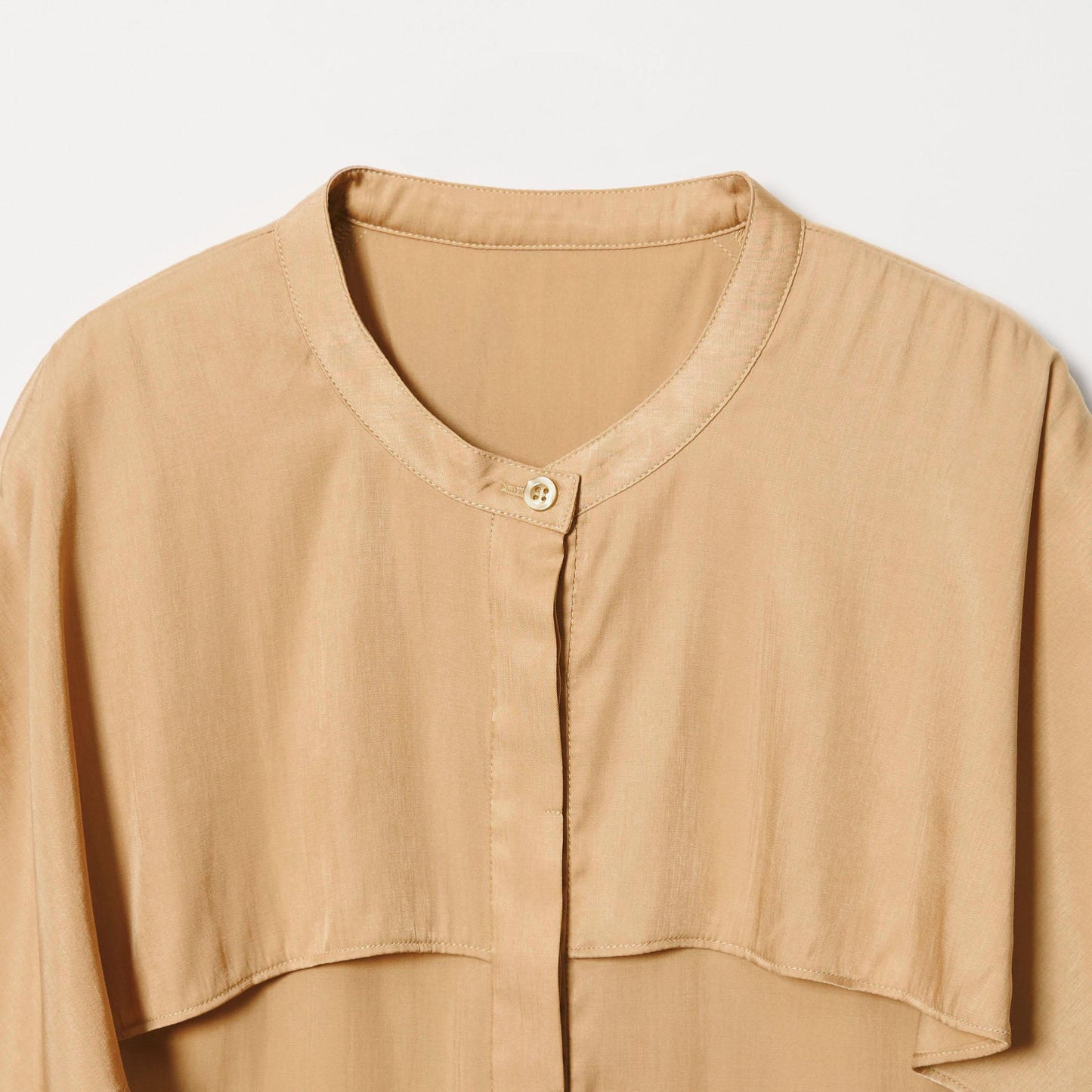 【WEB限定 Wardrobe DAILY MINIMAL】フリルレイヤーブラウス ウォッシャブル