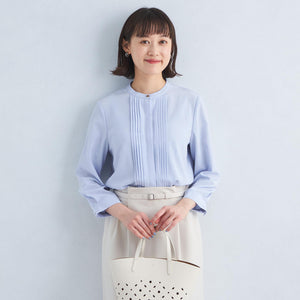 ピンタック 7分袖 ブラウス