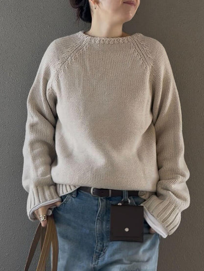 ラウンドネックニット