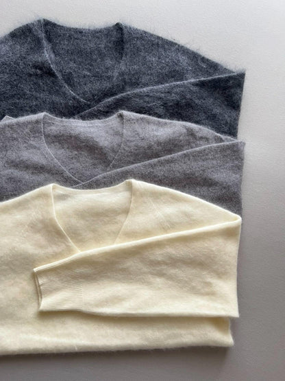 人気ディレクターmeg1006tの限定コーデセット！モヘアライクニットとタックワイドパンツセット