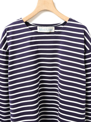 MidiUmi ボーダーワイドプルオーバー