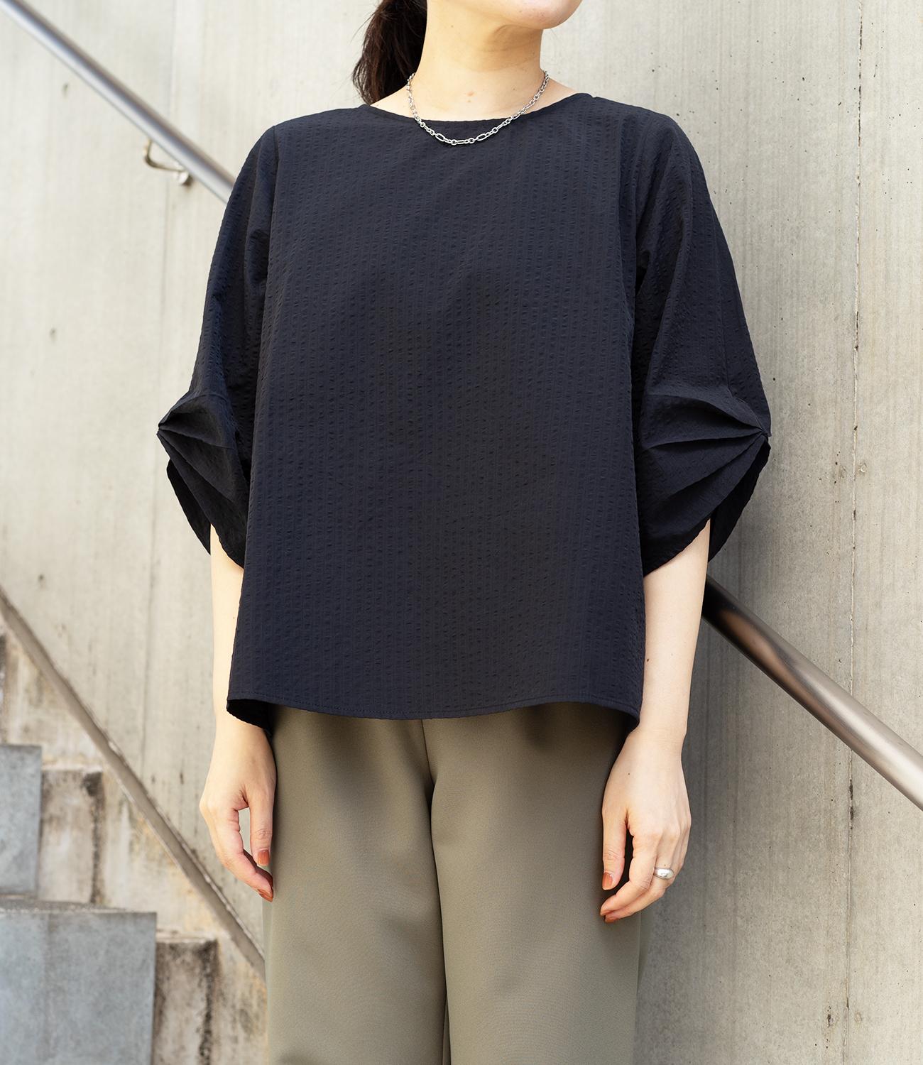 サッカーストライプブラウス