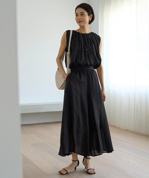 ヴィンテージシアー ギャザーワイドパンツ