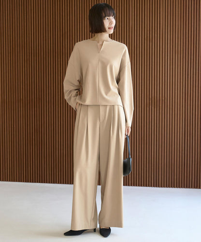 マイビューティ タックワイドパンツ