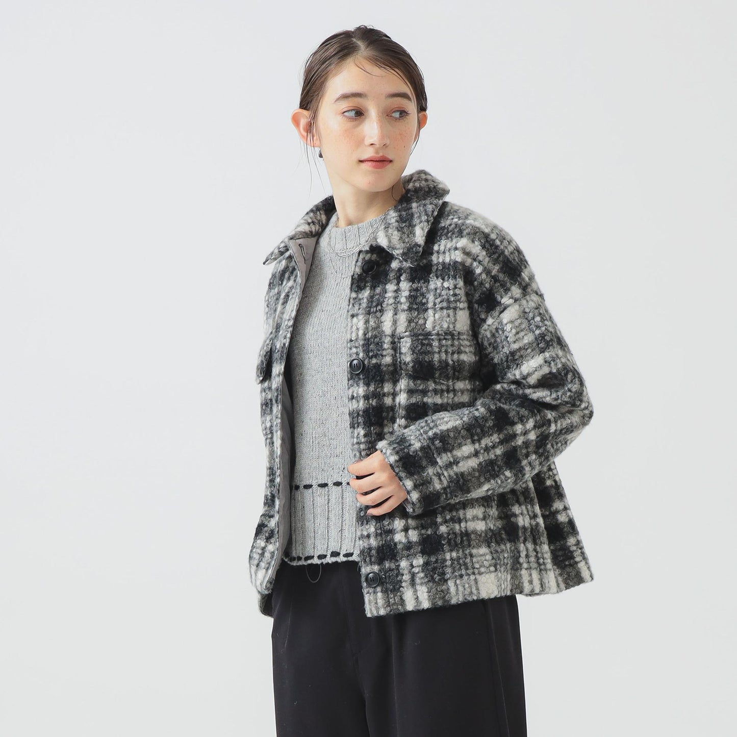 チェック CPO ブルゾン