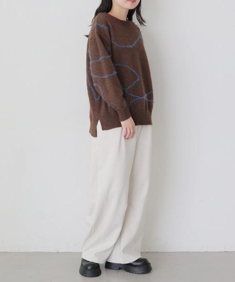 ニュアンスラインニット