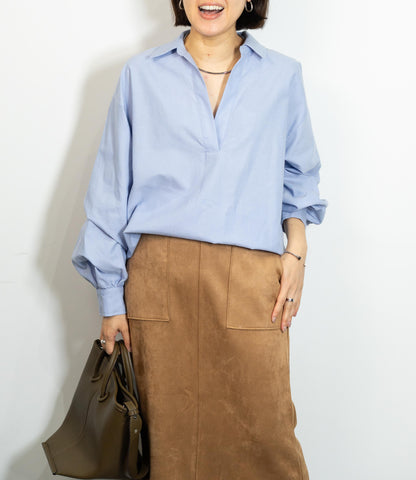 オックスコットンスキッパーシャツ