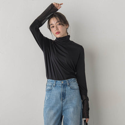 ウォッシャブルベア天竺カットソー≪洗濯機で洗える≫