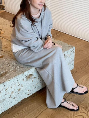 ライトスウェット ボートネックセットアップ