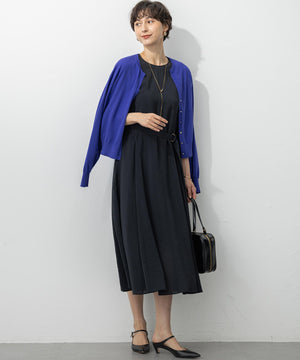 ヴィスコースストレッチ Vネック ニットカーディガン