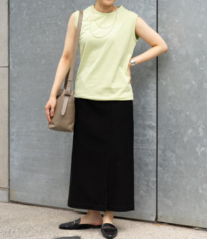 USAコットンコンパクトノースリーブカットソー