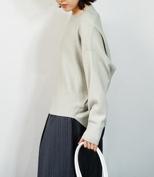 ボートネックコットンニット