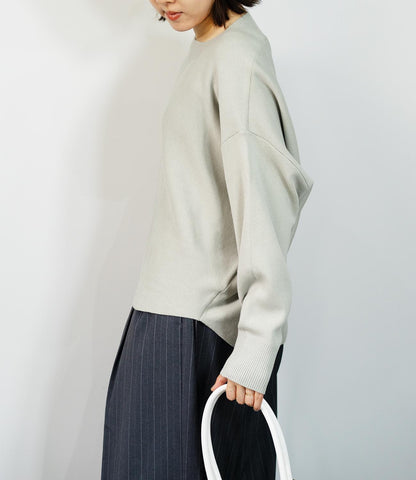 ボートネックコットンニット