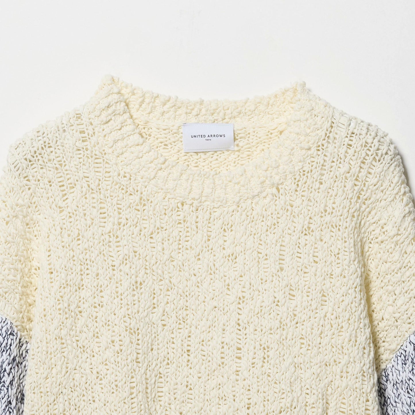 カラーミックス クルーネックニット