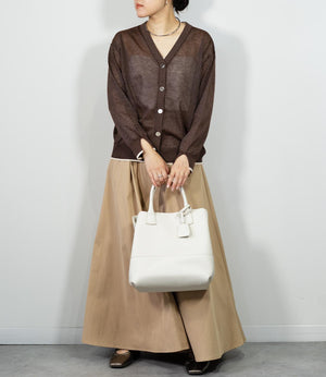 シアーラメバイカラーカーディガン