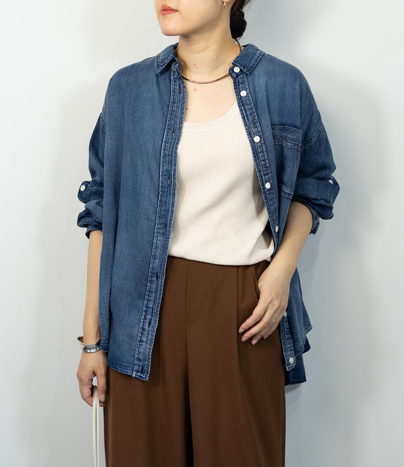 デニムライクシャツ