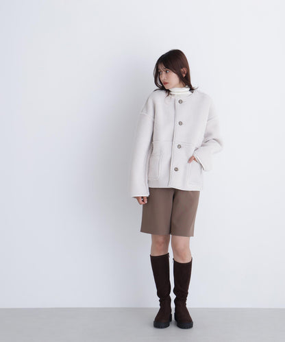 リバーシブルフェイクスウェードコート