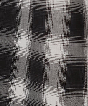 シアー オンブレーチェック ワイドパンツ