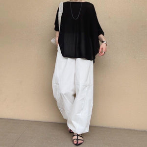 リネンざっくりニットケープ