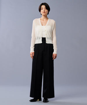 シアー リブ ニット カーディガン（uncrave STANDARD）