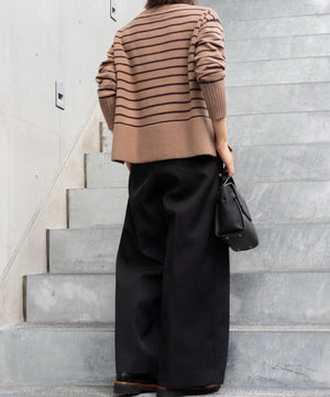 ボーダー柄ニット