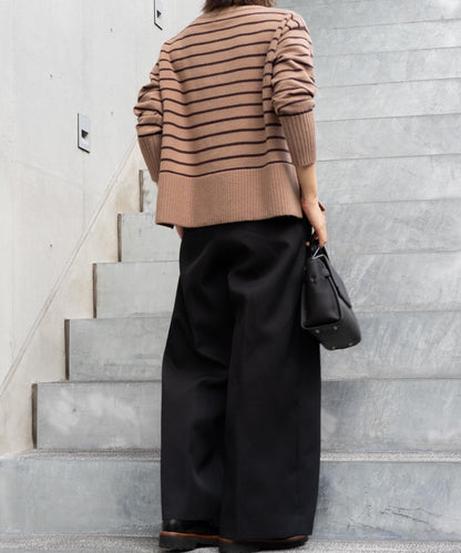 ボーダー柄ニット