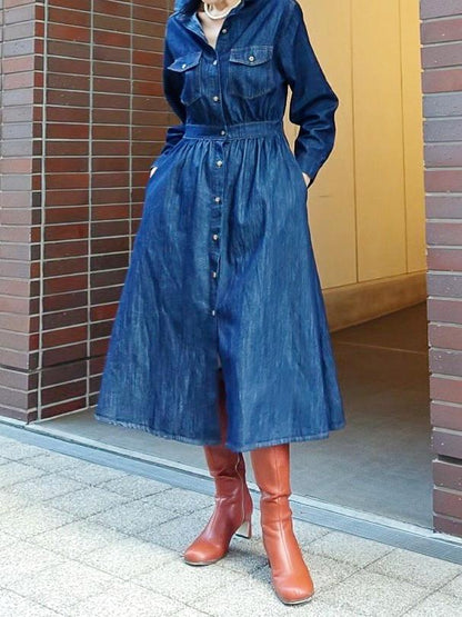 デニムフレアワンピース