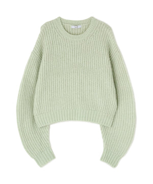 クロップドアゼフォルムニット