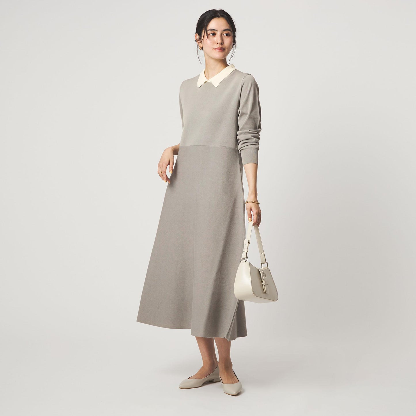 ハイショク エリツキ ニット ワンピース