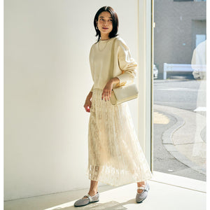 2WAY レース ロング スカート