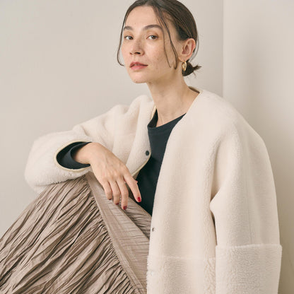 【WEB限定】ボア×フェイクムートン リバーシブルジャケット