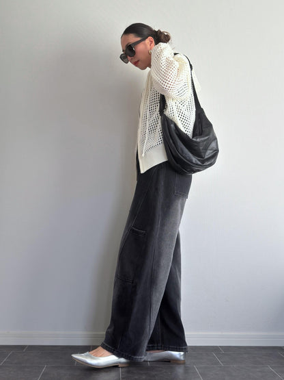 ネットニットフードジップアップ