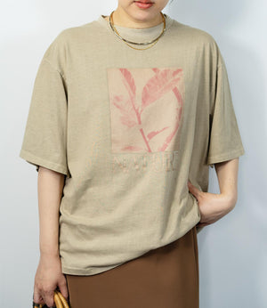 ボタニカルプリントオーバーTシャツ