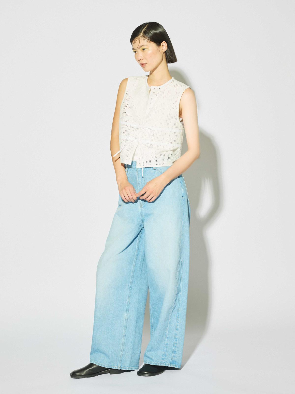 MIDIUMISOLID for Ladies レースショートベスト
