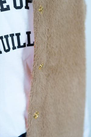 バイカラーテープシャギーニットベスト